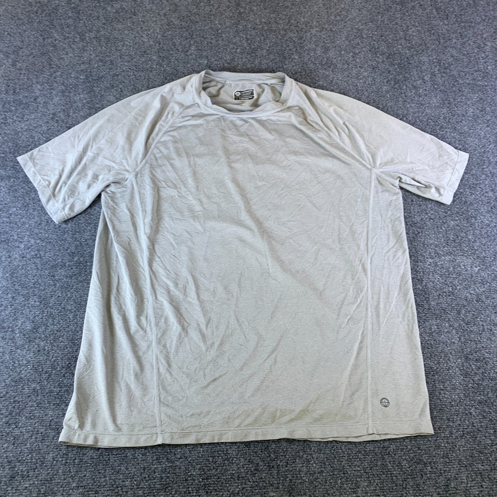 Mondetta Outdoor Project T-Shirt Men Large Gray Stretch Short Sleeve Performance